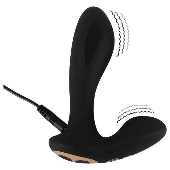 XOUXOU - Vibrador eléctrico wearable para punto G y P - silicona negra