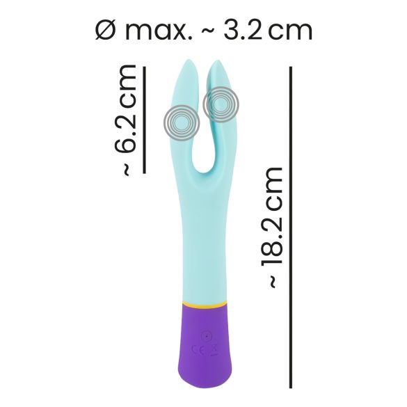You2Toys - vibrador recargable impermeable doble motor silicona multicolor