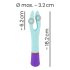 You2Toys - vibrador recargable impermeable doble motor silicona multicolor