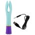 Vibrador doble motor, recargable y colorido, totalmente impermeable.