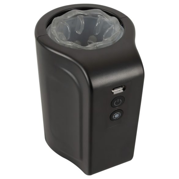 Rebel - masturbador rotativo impermeable - silicona negra