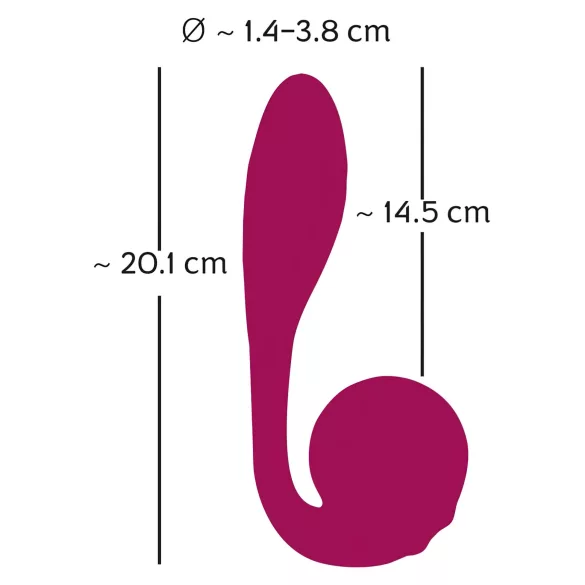 You2Toys Rosenrot - vibrador punto G recargable impermeable silicona rojo