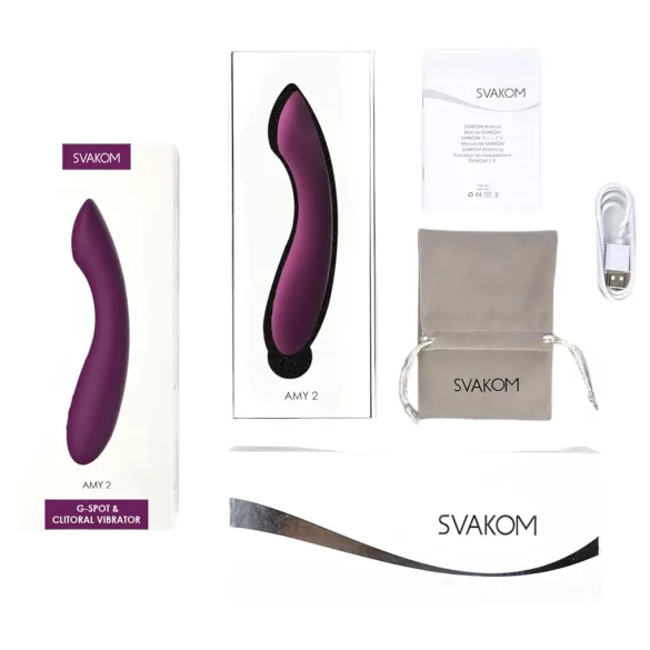 Svakom Amy 2 - vibrador punto G recargable e impermeable (violeta)