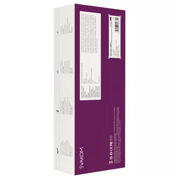 Svakom Amy 2 - vibrador punto G recargable e impermeable (violeta)