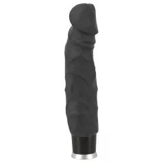   Nature Skin - consolador realista con vibración - silicona negra 22cm