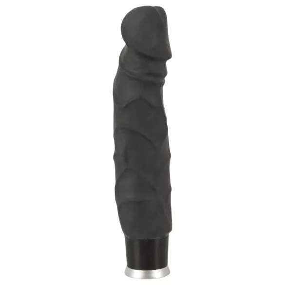 Nature Skin - consolador realista con vibración - silicona negra 22cm