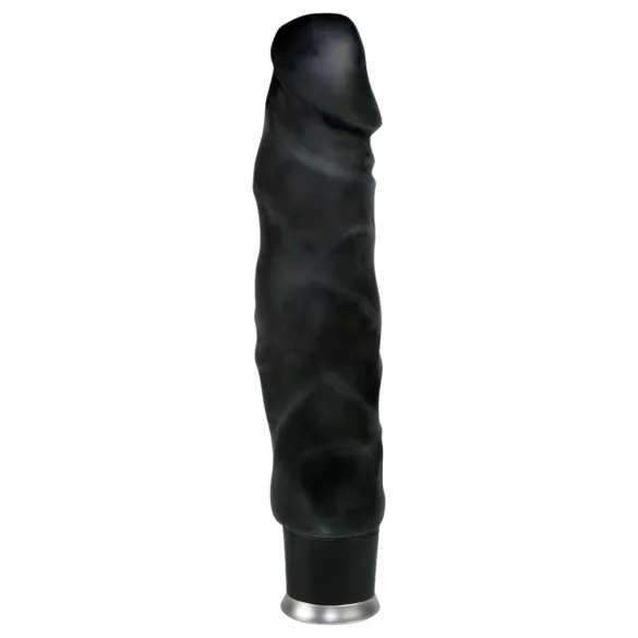 Nature Skin - consolador realista con vibración - silicona negra 22cm