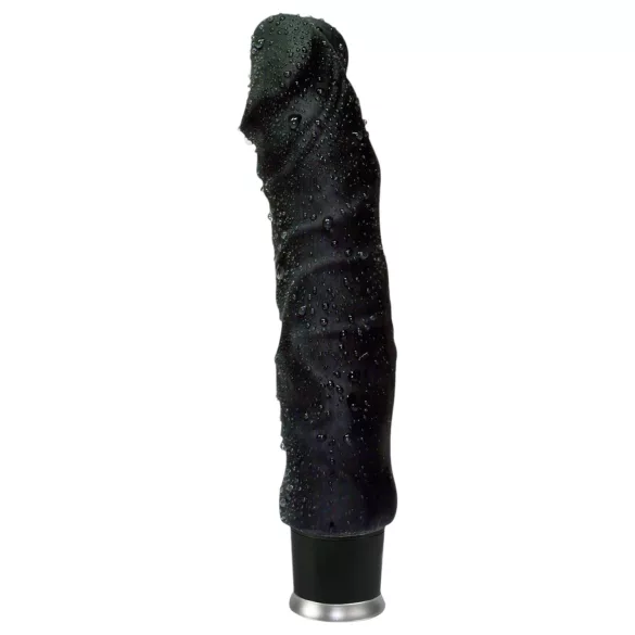 Nature Skin - consolador realista con vibración - silicona negra 22cm