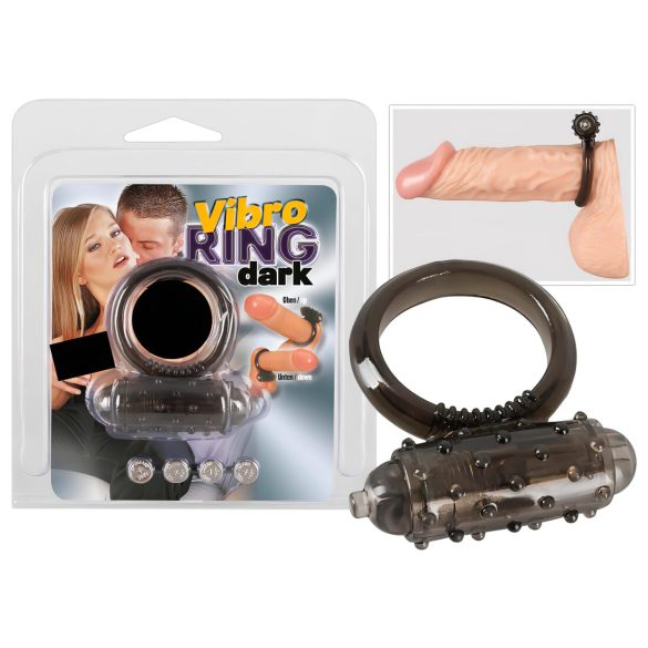 You2Toys - anillo vibrador de silicona para pene - negro