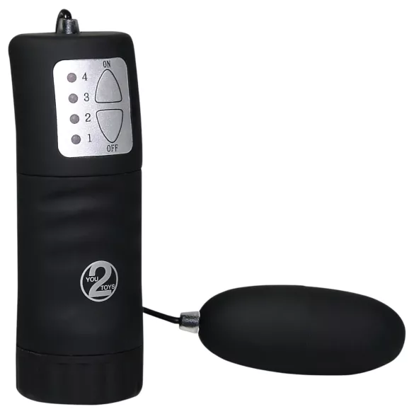 You2Toys - Huevo vibrador negro - tacto aterciopelado