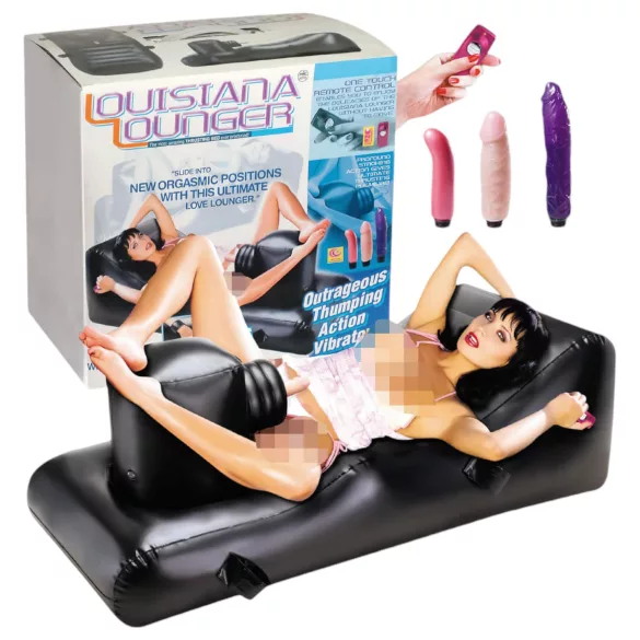 NMC - Louisiana Lounger - máquina sexual con vibrador incorporado (negro)