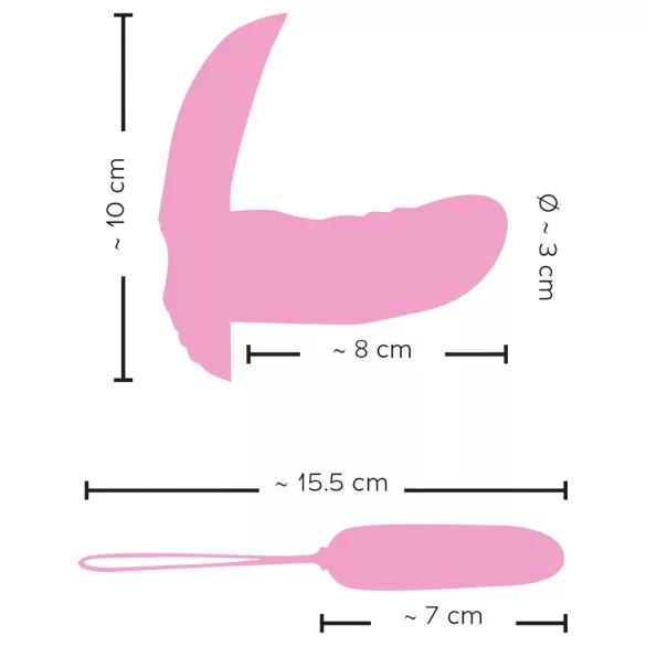SMILE Shelly - Vibrador con mando a distancia - concha - silicona rosa
