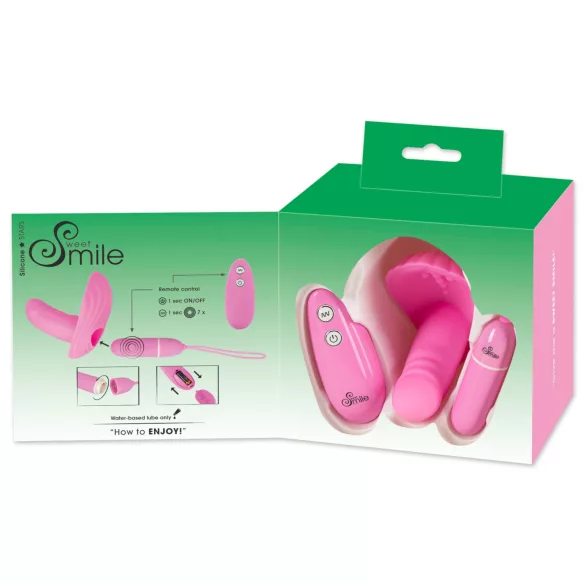 SMILE Shelly - Vibrador con mando a distancia - concha - silicona rosa