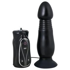   You2Toys - Consolador anal vibrador impulsos - silicona negra