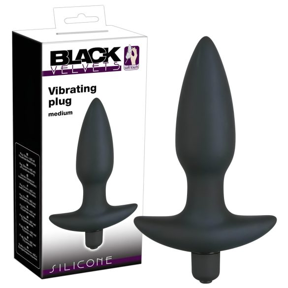 Black Velvets - plug anal vibrador - tamaño mediano