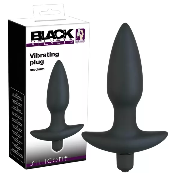 Black Velvets - plug anal vibrador - tamaño mediano