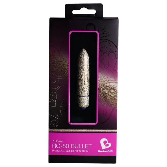 RO-80mm - mini vibrador bala 7 modos - dorado