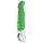 Vibrador G-punto acanalado verde, recargable y resistente al agua