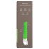 Vibrador G-punto acanalado verde, recargable y resistente al agua