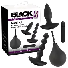   Black Velvets - kit de vibradores anales - 4 piezas - silicona negra
