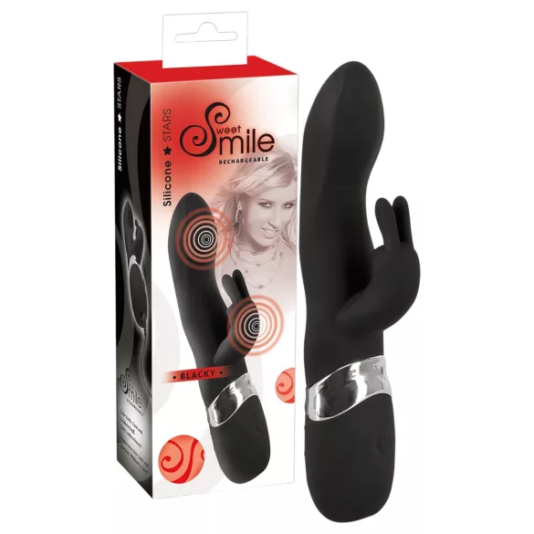 SMILE Blacky - Vibrador recargable doble motor - silicona negra