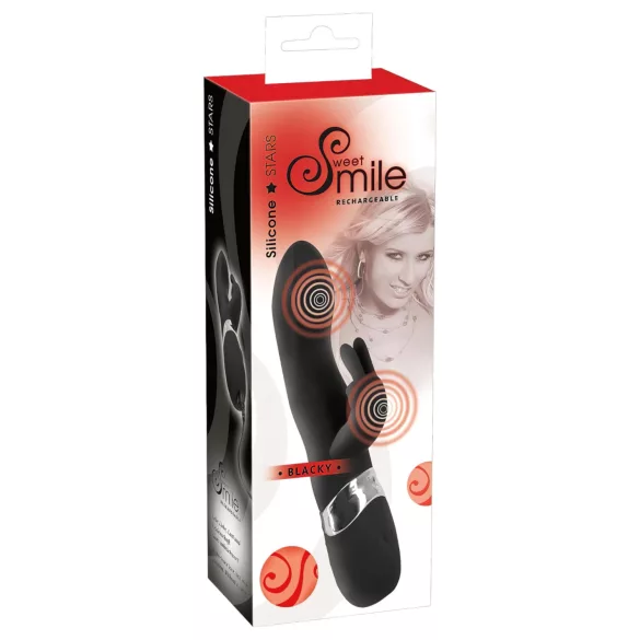 SMILE Blacky - Vibrador recargable doble motor - silicona negra