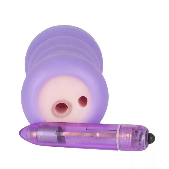 You2Toys - Masturbador vagina vibradora - silicona color natural/lila