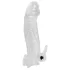 Crystal Skin - funda pene alargadora vibradora - silicona