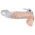 Crystal Skin - funda pene alargadora vibradora - silicona