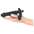 Black Velvets - vibrador texturizado - silicona negra - tamaño mediano