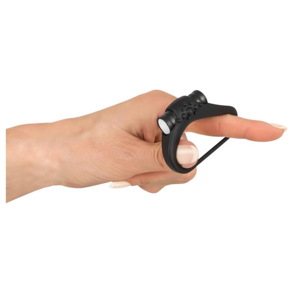 SMILE Stayer - anillo vibrador para pene - silicona negra