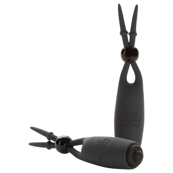 Fifty Shades of Grey - Vibrador para pezones - 2 unidades - gris