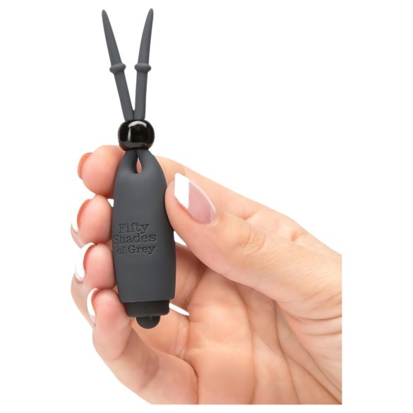 Fifty Shades of Grey - Vibrador para pezones - 2 unidades - gris