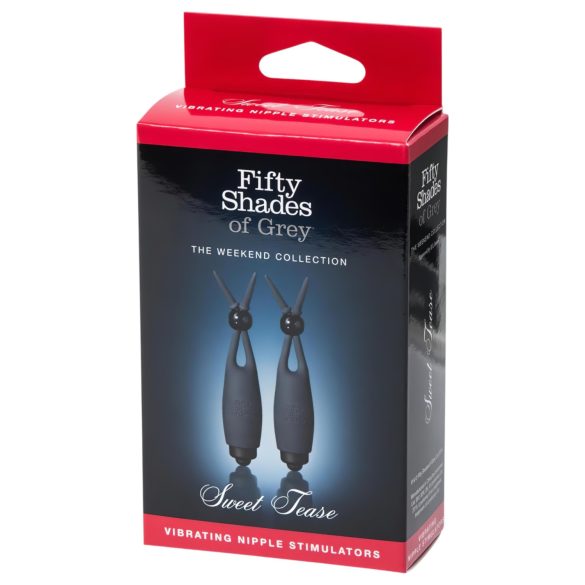 Fifty Shades of Grey - Vibrador para pezones - 2 unidades - gris
