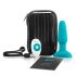b-Vibe - Anal vibrador con perlas giratorias recargable (turquesa)