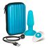 b-Vibe - Anal vibrador con perlas giratorias recargable (turquesa)