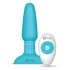 b-Vibe - vibrador anal rotatorio con perlas recargable - silicona turquesa
