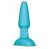 b-Vibe - Anal vibrador con perlas giratorias recargable (turquesa)