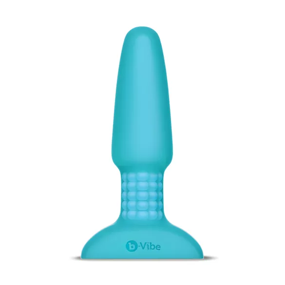 b-Vibe - vibrador anal rotatorio con perlas recargable - silicona turquesa