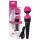 PalmPower Wand - vibrador masajeador recargable - silicona rosa negro
