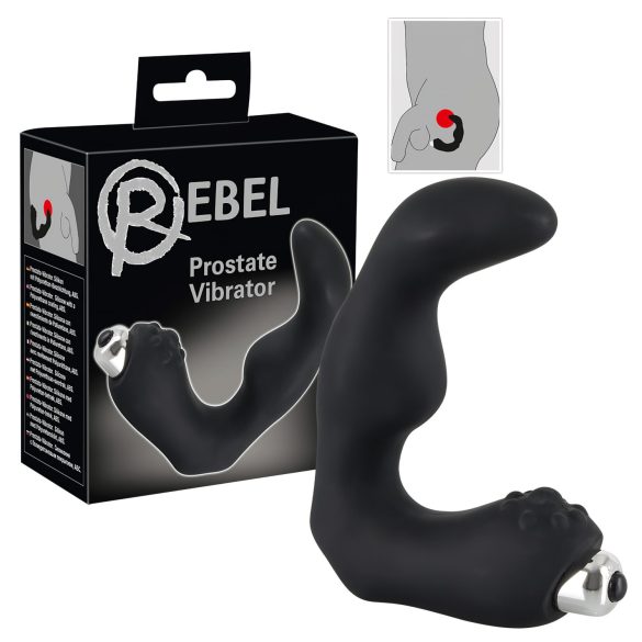 Rebel - Vibrador de próstata curvado (negro)