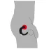 Rebel - vibrador prostático curvado - silicona negra
