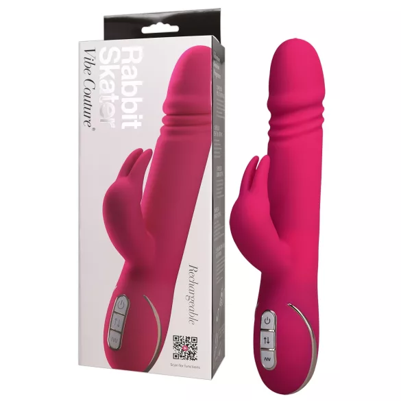 Vibe Couture - Consolador rabbit impulsor - estimulación dual - silicona rosa
