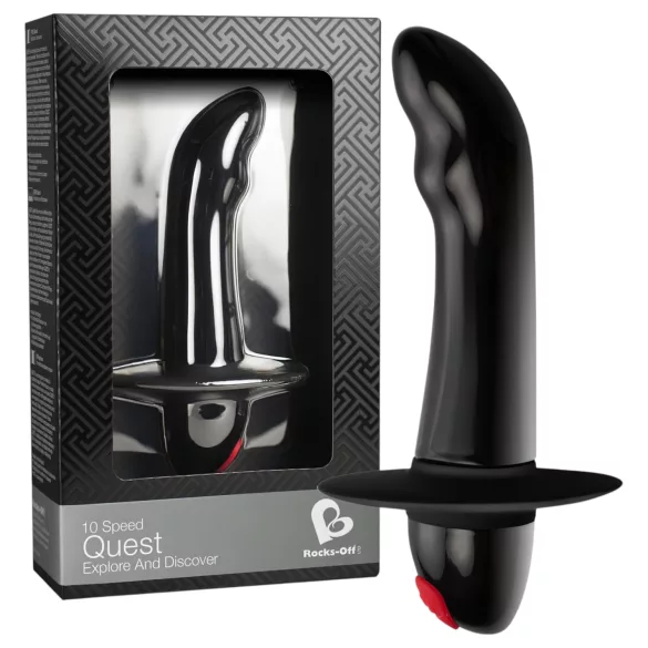 Quest - Vibrador prostático para principiantes - 10 ritmos - silicona negra