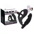 Black Velvets - vibrador anal con anillo para pene y testículos - silicona negra