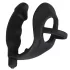 Black Velvets - vibrador anal con anillo para pene y testículos - silicona negra