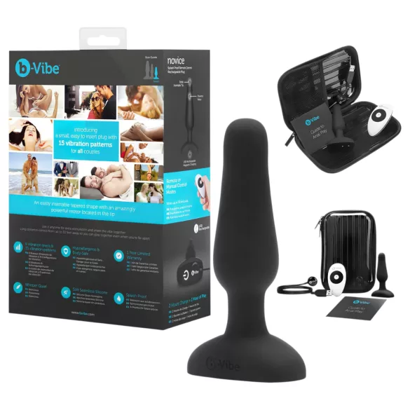 b-Vibe Novice - consolador anal para principiantes con vibración