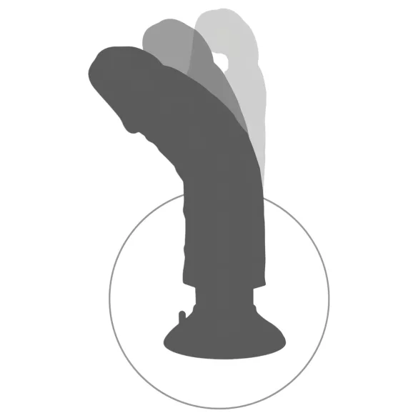 King Cock - Consolador realista con vibración y ventosa - 23 cm - color piel