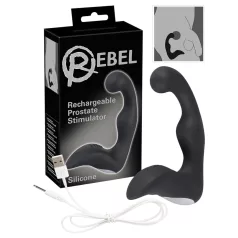 Rebel - masajeador prostático recargable - silicona negra