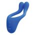 Doppio Enamorados - Vibrador dual recargable azul.